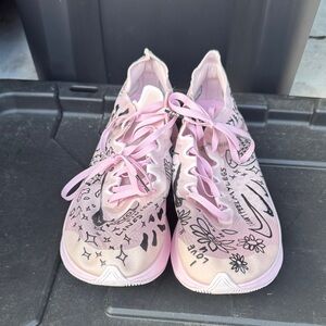Nike X Nathan Bell Fly SP doodle Women's Pink Doodle Sneakers